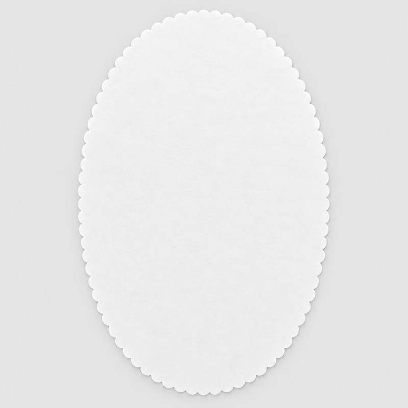 Sottofritti ovali in carta bianca 16x25 cm per fritti e piatti da portata La Carta è - 500 pz