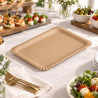 Vassoi in cartoncino kraft avana 12x19 cm per fritti, dolci e street food Usobio - 100 pz