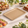 Vassoi in cartoncino kraft avana 18x24 cm per fritti, dolci e street food Usobio - 100 pz