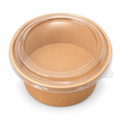 Insalatiere da asporto in cartoncino kraft 1300 ml Ø 18,7 cm Usobio - 50 pz
