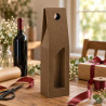 Scatola porta bottiglie in cartoncino 1 posto cannetè marrone con finestra FAG