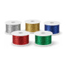 Nastro glitterato Polvere di Stelle per pacchi regalo 10 mm x 5 m rocchetto colori assortiti Brizzolari