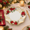 Piatti fondi di carta natalizi Lucky Christmas 24 cm - 8 pz