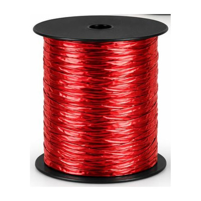 Nastro regalo Polysilk Metal metallizzato increspato rocchetto 50 m Italpak - rosso