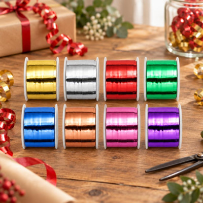 Rocchettino nastro regalo Splendid metallizzato 10 mm x 10 m colori assortiti Brizzolari