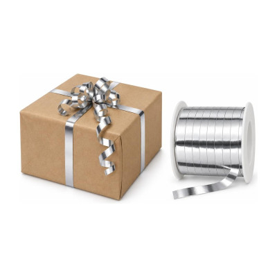 Nastro regalo Splendid metallizzato argento 10 mm x 250 m in rotolo Brizzolari