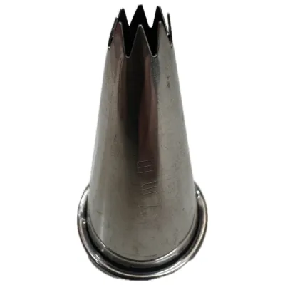 Bocchetta per sac à poche a stella in acciaio Ø 7 mm con bordino Thermohauser