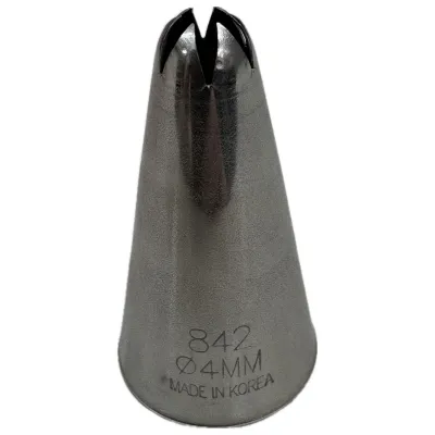 Bocchetta per sac à poche a stella chiusa in acciaio Ø 4 mm Thermohauser
