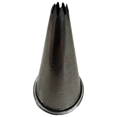Bocchetta per sac à poche a stella in acciaio Ø 5 mm con bordino Thermohauser