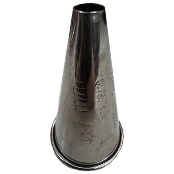 Bocchetta liscia acciaio Ø 7 mm con bordino