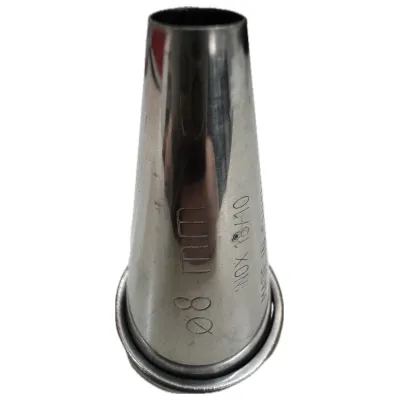 Bocchetta per sac à poche liscia in acciaio Ø 8 mm con bordino Thermohauser