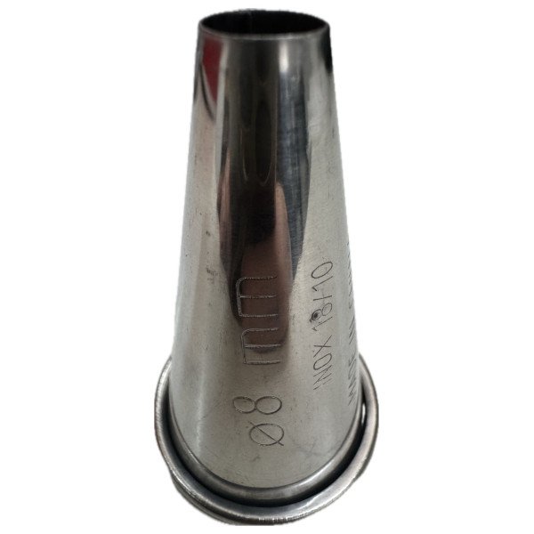 Bocchetta liscia acciaio Ø 8 mm con bordino