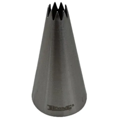 Bocchetta per sac à poche a stella in acciaio Ø 6 mm