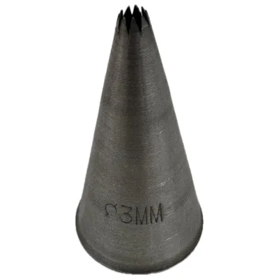 Bocchetta per sac à poche a stella in acciaio Ø 3 mm Thermohauser