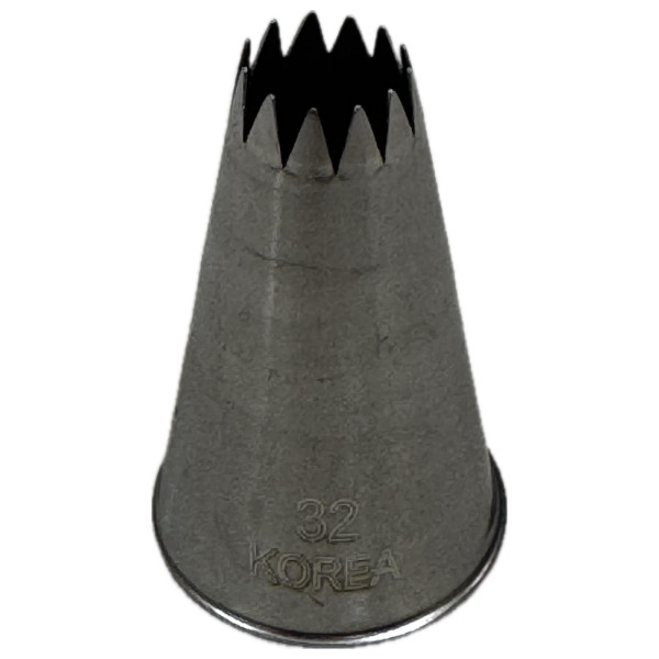 Mini bocchetta per sac à poche a stella in acciaio Ø 7 mm per decorazioni fini