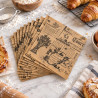 Cartine antigrasso Vintage 40x32,5 cm avana stampa giornale per alimenti, confezione da 500 Leone