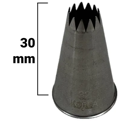 Mini bocchetta per sac à poche a stella in acciaio Ø 7 mm per decorazioni fini