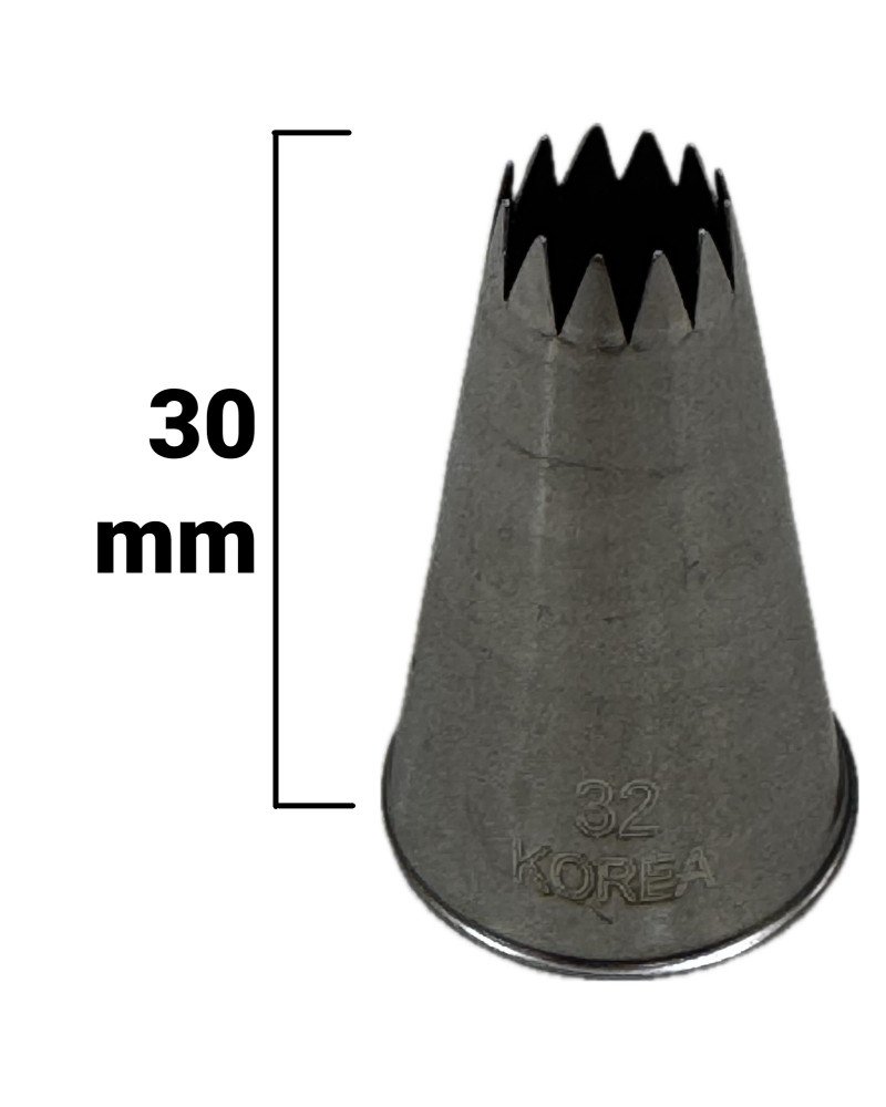 Mini Bocchetta a stella acciaio Ø 7mm - Per una decorazione fine