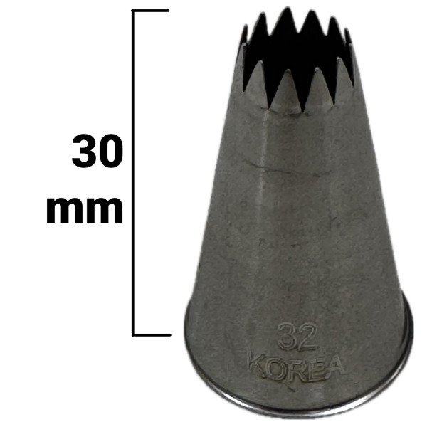 Mini Bocchetta a stella acciaio Ø 7mm - Per una decorazione fine